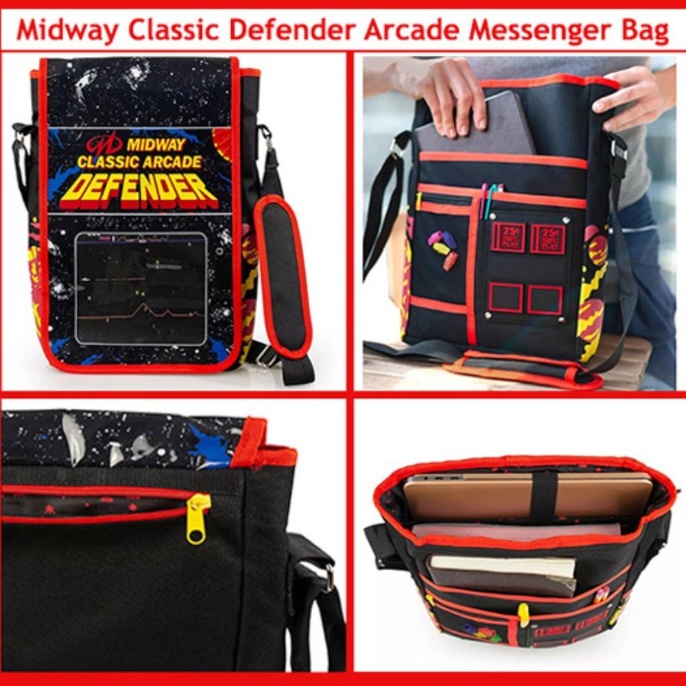 Midway Classic Defender Arcade Messenger Bag
